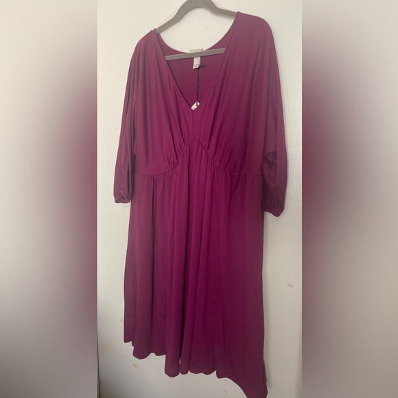 Ava & Viv Dolman Sleeve Knit Empire Waist Dress NWT - Picture 3 of 4